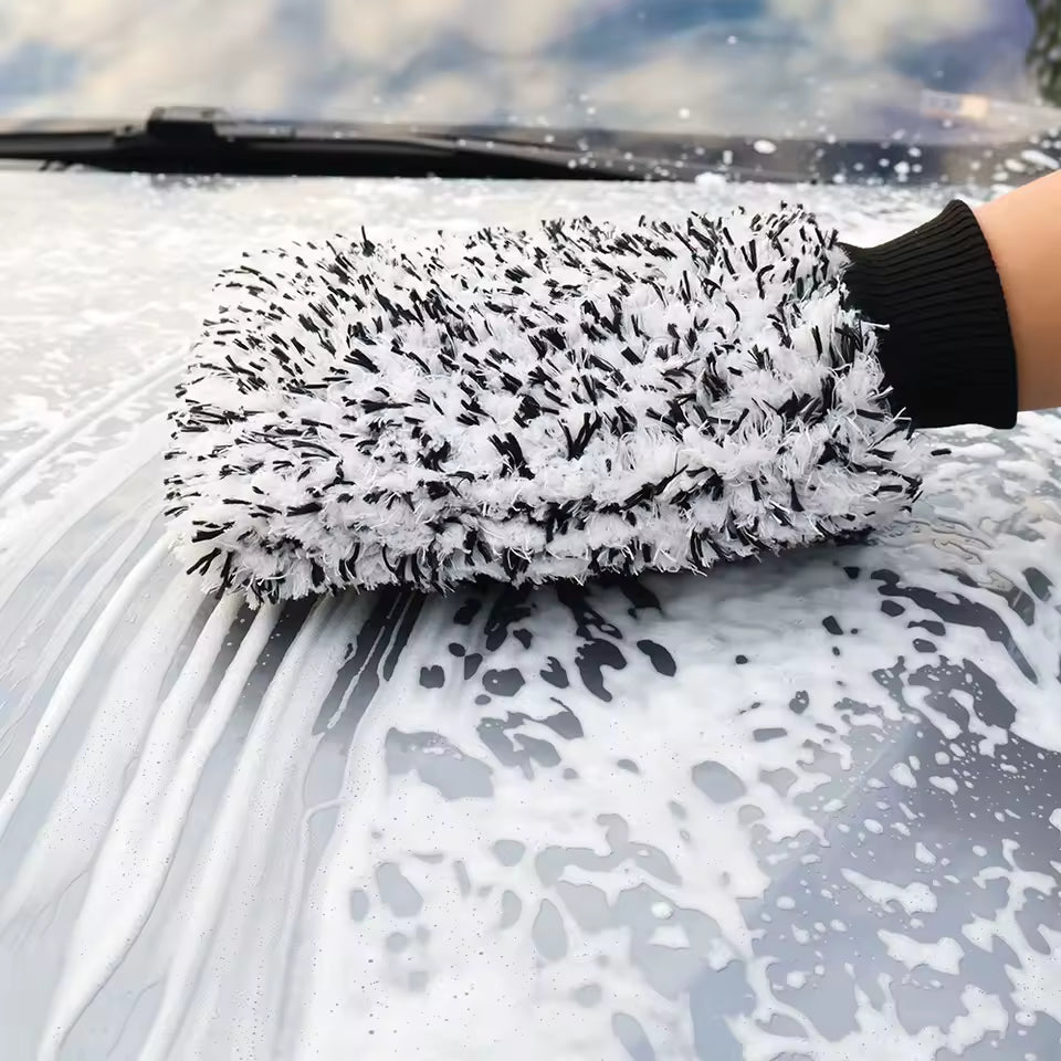 Cleanizoo Ultra-Soft Microfiber Wash Mitt – Scratch-Free Car Wash Glove