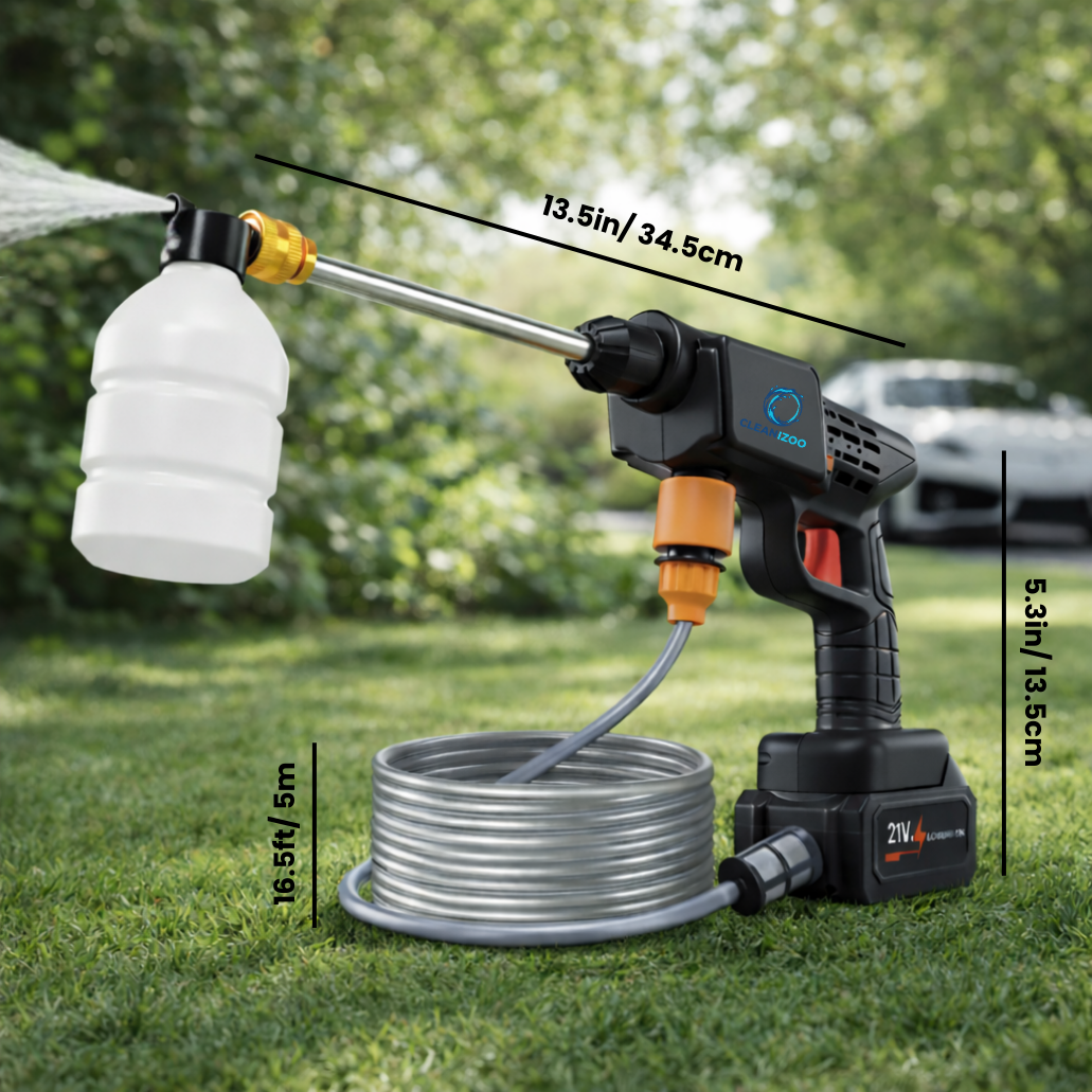 Cleanizoo™ Cordless Pressure Washer – Portable High Power Car & Garden Cleaner