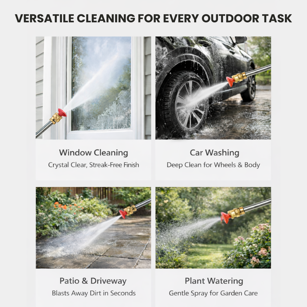 Cleanizoo™ Cordless Pressure Washer – Portable High Power Car & Garden Cleaner