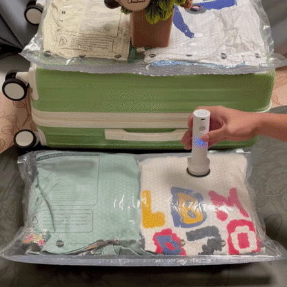 Cleanizoo™ Travel Vacuum Compression Kit – Pack 3x More with Cordless Pump (Bags Included)