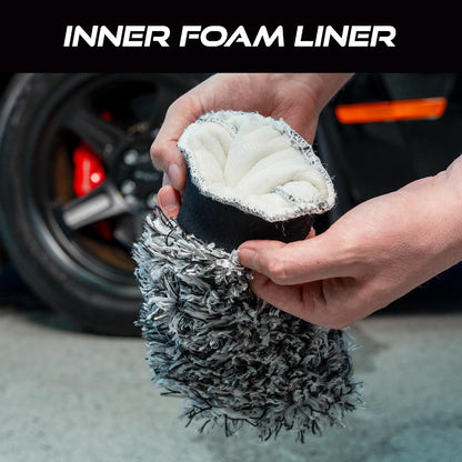 Cleanizoo Ultra-Soft Microfiber Wash Mitt – Scratch-Free Car Wash Glove