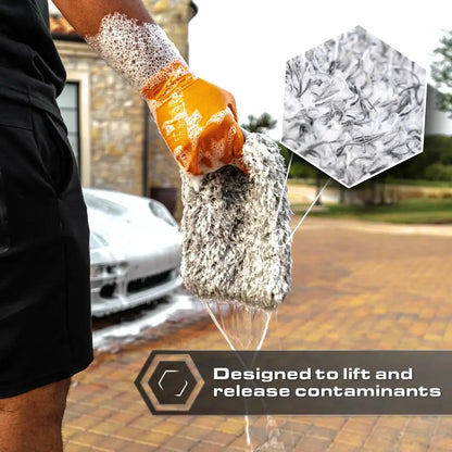 Cleanizoo Ultra-Soft Microfiber Wash Mitt – Scratch-Free Car Wash Glove